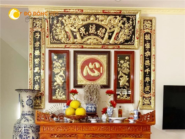 Nét đẹp cổ kính của hoành phi câu đối bằng đồng