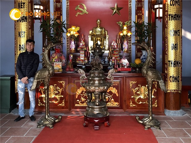 Địa chỉ đúc lư hương, hạc đồng cho phòng thờ Bác Hồ
