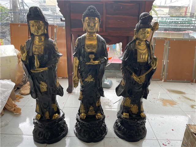 Đúc tượng Tam thế Phật bằng đồng theo yêu cầu tại tỉnh An Giang