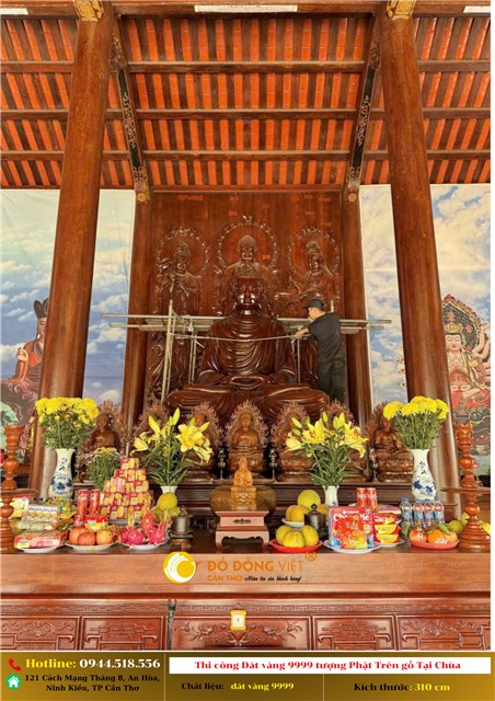 ĐỒ ĐỒNG VIỆT CẦN THƠ - NƠI CHUYÊN DÁT VÀNG 9999 LÊN TƯỢNG PHẬT TRÊN GỖ