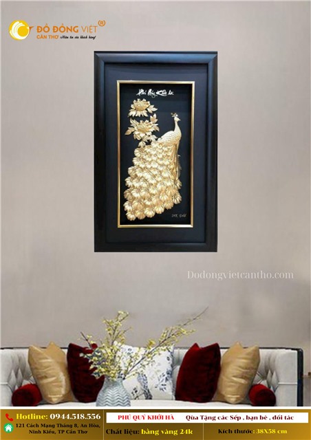 TRANH PHÚ QUÝ KHỞI HÀ VÀNG 24K - PHÚ QUÝ CÁT TƯỜNG NGAY TRONG TẦM TAY!