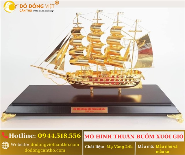 5 ĐẶC ĐIỂM NỔI BẬT CỦA MÔ HÌNH THUYỀN BUỒM DÁT VÀNG 24K