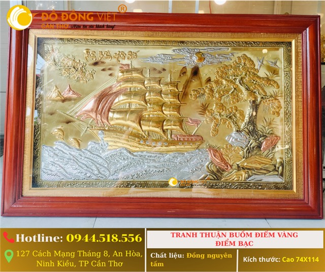 TRANH THUYỀN BUỒM ĐIỂM VÀNG ĐIỂM BẠC – MANG ĐẾN VẬN MAY VÀ THÀNH CÔNG