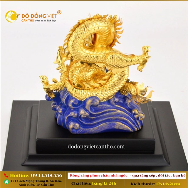 RỒNG VÀNG PHUN CHÂU NHẢ NGỌC – LINH VẬT PHONG THỦY CAO CẤP 