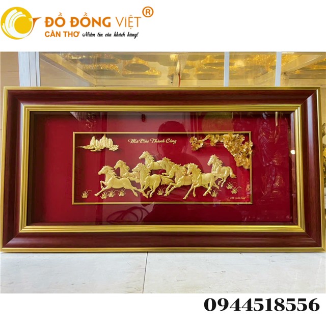 TRANH BÁT MÃ NỀN ĐỎ - BỨT PHÁ CÔNG DANH, RƯỚC LỘC VÀNG