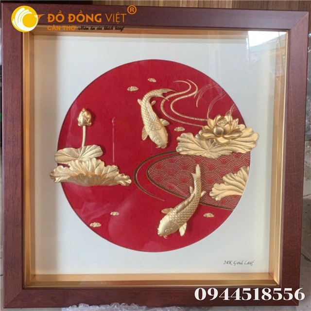 TRANH CÁ CHÉP HOA SEN DÁT VÀNG – KIỆT TÁC PHONG THỦY MANG TÀI LỘC VÀ BÌNH AN