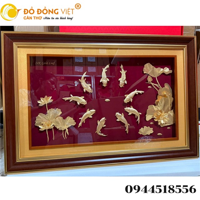 TRANH CỬU NGƯ QUẦN HỘI - RƯỚC TÀI LỘC, CÔNG DANH, HẠNH PHÚC VIÊN MÃN 