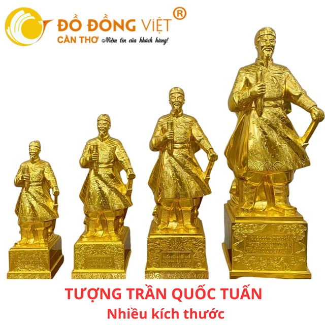 TƯỢNG TRẦN QUỐC TUẤN DÁT VÀNG – BIỂU TƯỢNG LÃNH ĐẠO VÀ ANH DŨNG