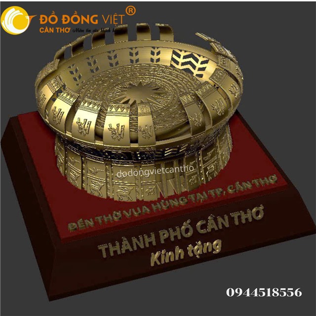 ĐỒ ĐỒNG VIỆT CẦN THƠ HOÀN THÀNH ĐƠN HÀNG QUÀ TẶNG MÔ HÌNH ĐỀN THỜ VUA HÙNG NHÂN NGÀY GIỖ TỔ
