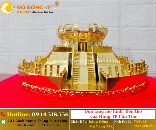 MÔ HÌNH ĐỀN THỜ VUA HÙNG DÁT VÀNG 24K – QUÀ TẶNG NGÀY GIỖ TỔ Ý NGHĨA