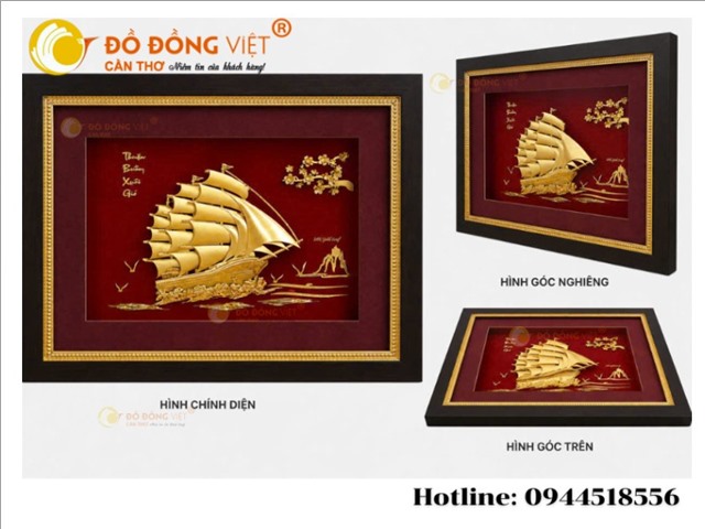 Tranh Thuận Buồm Xuôi Gió Mạ Vàng 24K Sang Trọng