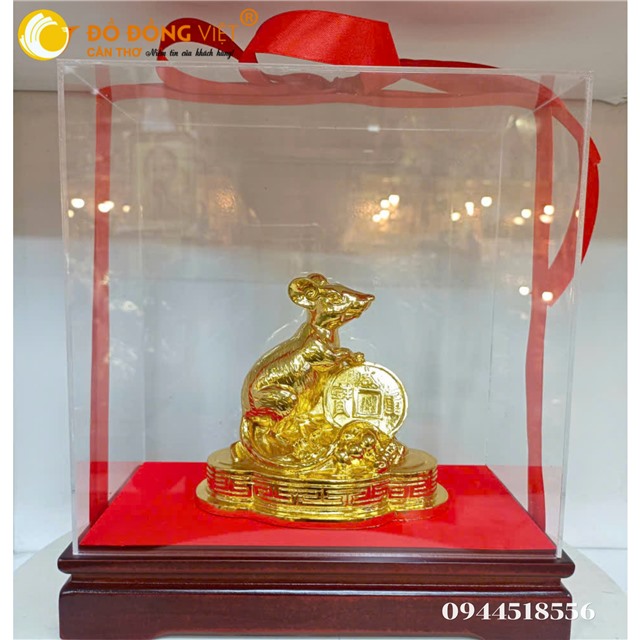 LINH VẬT PHONG THỦY TƯỢNG CHUỘT DÁT VÀNG 24K – BIỂU TƯỢNG THÔNG MINH, CHIÊU TÀI HÚT LỘC VÀ SUNG TÚC BỀN VỮNG