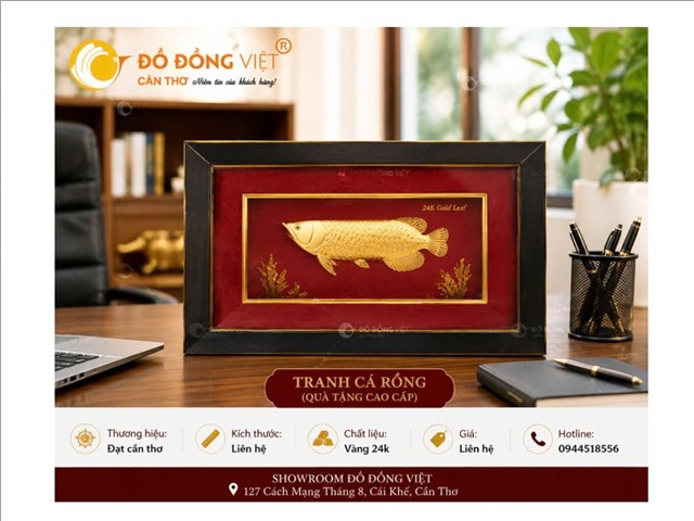 Tranh Cá Rồng Vàng – Điểm Nhấn Sang Trọng cho Không Gian