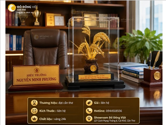 Quà Tặng Chậu Lúa Vàng 24K Cao Cấp – Biểu Tượng Thành Công, Phú Quý Và Tri Ân Ý Nghĩa