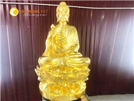 Đúc tượng Phật Thích Ca bằng đồng dát vàng 24k tinh xảo