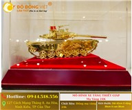 MÔ HÌNH XE TĂNG THIẾT GIÁP MẠ VÀNG 24K 