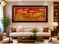 Tranh Mã Đáo Thành Công Mạ Vàng – Biểu Tượng Thành Công Và May Mắn Cho Không Gian Phòng Khách