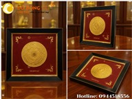 Tranh Mặt Trống Đồng Mạ Vàng Cao Cấp – Quà Tặng Phong Thủy Sang Trọng