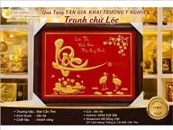 TRANH CHỮ LỘC KHÁNH VÀNG – QUÀ TẶNG TÂN GIA, KHAI TRƯƠNG Ý NGHĨA